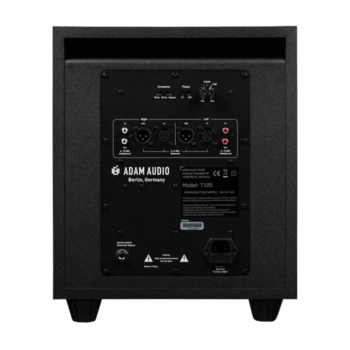 SUBWOOFER T10S-03 تنظیمات ساب ووفر مانیتورینگ آدام آدیو ADAM Audio T10s
