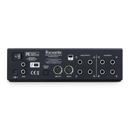 تنظیمات کارت صدا استودیویی فوکوسرایت Focusrite Clarett 4Pre Thunderbolt