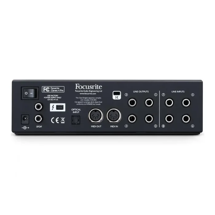 Focusrite Clarett 4Pre Thunderbolt-02 تنظیمات کارت صدا استودیویی فوکوسرایت Focusrite Clarett 4Pre Thunderbolt