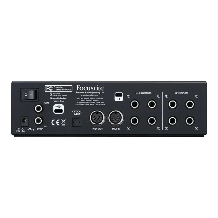 تنظیمات کارت صدا استودیویی فوکوسرایت Focusrite Clarett 4Pre USB