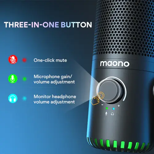دکمه سه در یک میکروفون Maono DM30