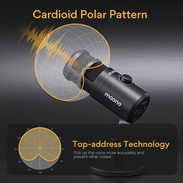 میکروفون PD100U با الگی قطبی کاردیوئید cardioid